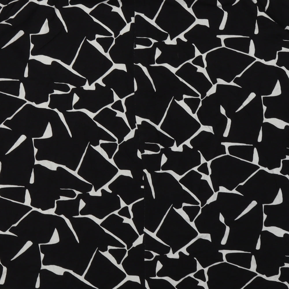 capsule Womens Black Geometric Cotton A-Line  Size 14  Halter Pullover