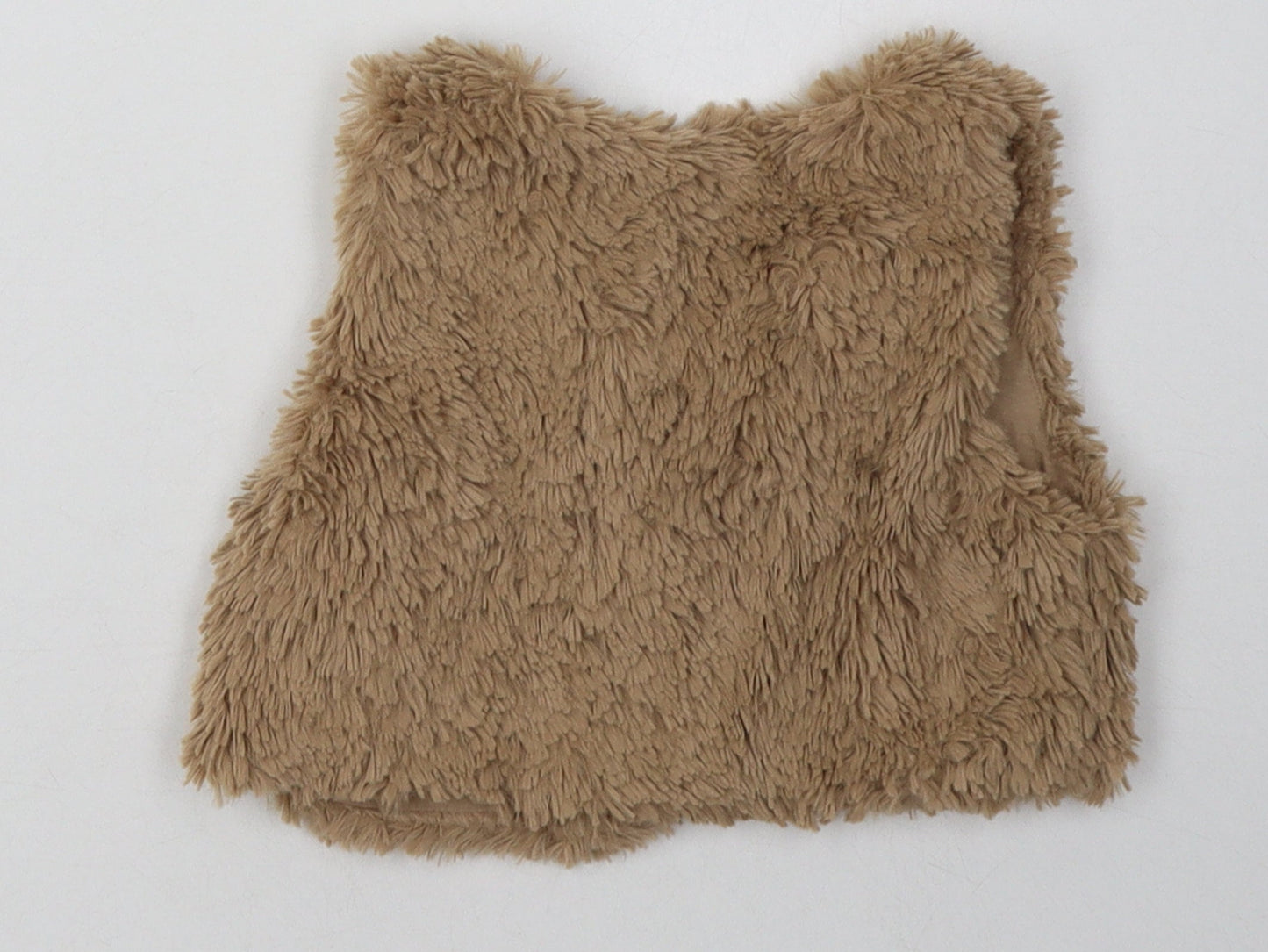 NEXT Girls Brown   Gilet Jacket Size 2 Years   - fur gilet