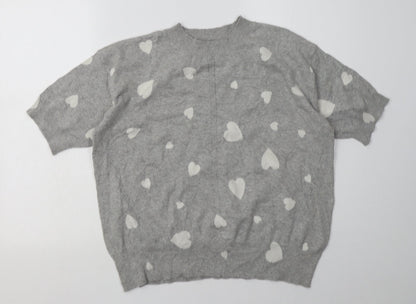 Womens UK Size M Marks and Spencer Grey Pullover Sweatshirt