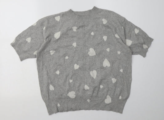 Womens UK Size M Marks and Spencer Grey Pullover Sweatshirt