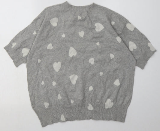 Womens UK Size M Marks and Spencer Grey Pullover Sweatshirt