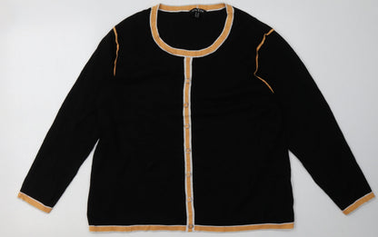 Additional front view of marble women’s orange viscose pullover sweatshirt, size UK 20, pullover