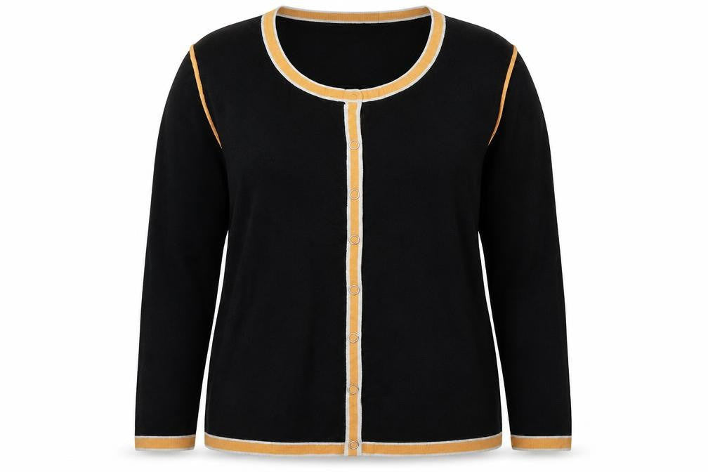 Front view of marble women’s orange viscose pullover sweatshirt, size UK 20, pullover