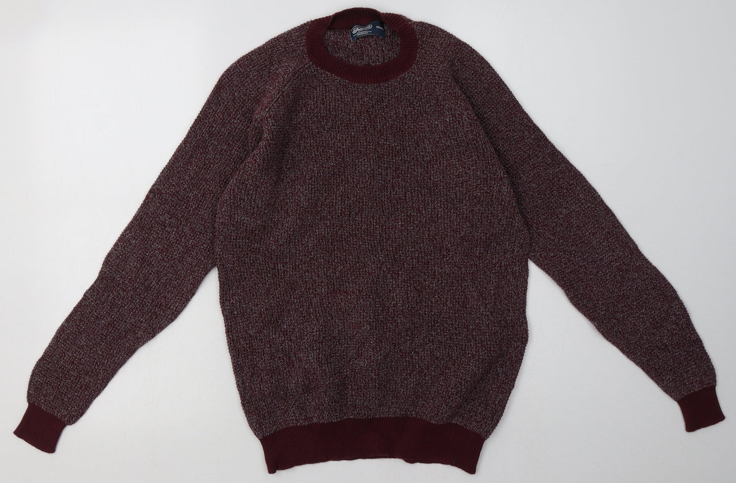 Mens UK Size S Fabric Red Pullover Sweatshirt