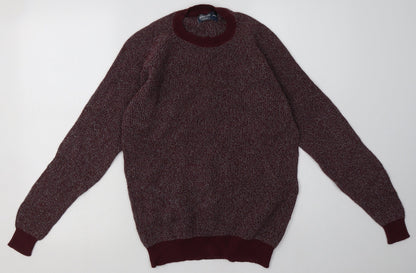 Mens UK Size S Fabric Red Pullover Sweatshirt