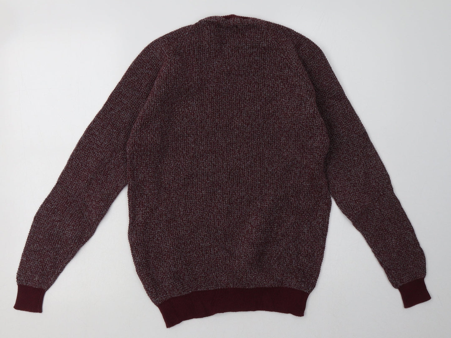 Mens UK Size S Fabric Red Pullover Sweatshirt