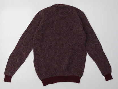 Mens UK Size S Fabric Red Pullover Sweatshirt