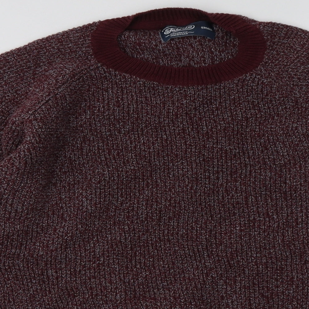Mens UK Size S Fabric Red Pullover Sweatshirt