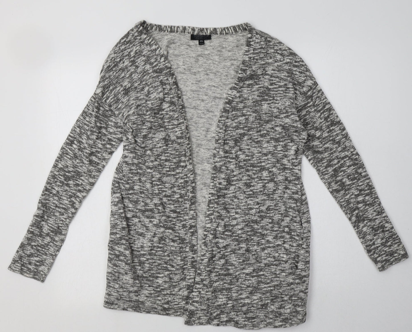 Womens UK Size 10 Topshop Grey Cardigan Jumper