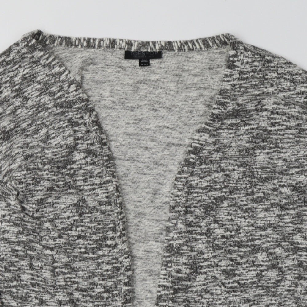 Womens UK Size 10 Topshop Grey Cardigan Jumper