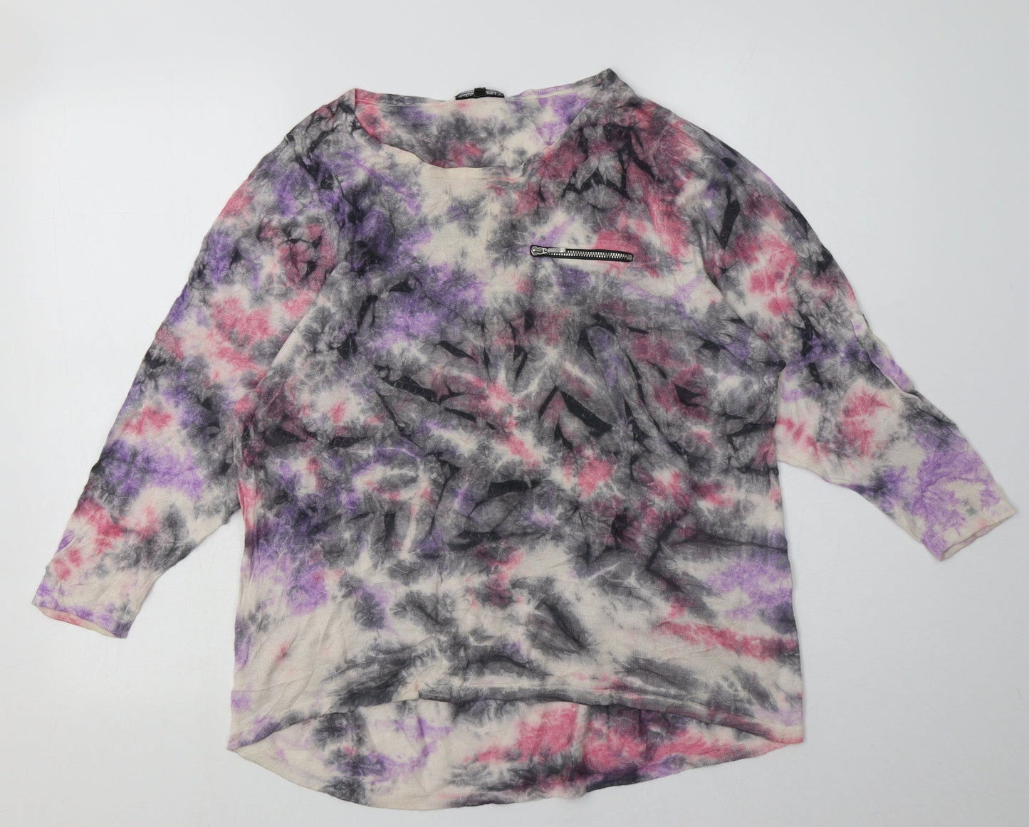 Warehouse Womens Pink  Viscose Pullover Sweatshirt Size 12  Pullover