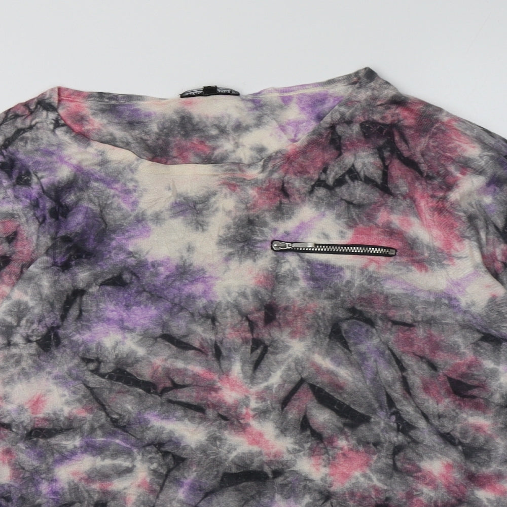 Warehouse Womens Pink  Viscose Pullover Sweatshirt Size 12  Pullover