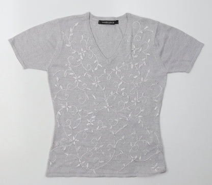 south lodge Womens Grey Floral Viscose Pullover Sweatshirt Size S  Pullover