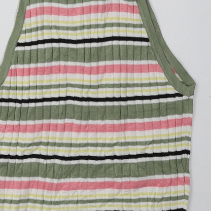Womens UK Size S H&M Green Cropped Tank