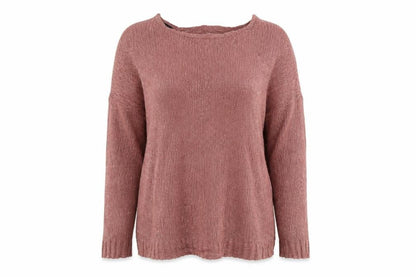 Front view of Yours women’s pink polyester pullover sweatshirt, size UK 18, pullover