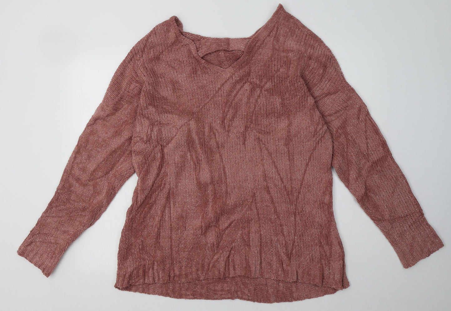 Yours Womens Pink  Polyester Pullover Sweatshirt Size 18  Pullover
