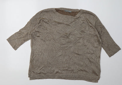 soaked  Womens Gold  Viscose Pullover Sweatshirt Size XS  Pullover