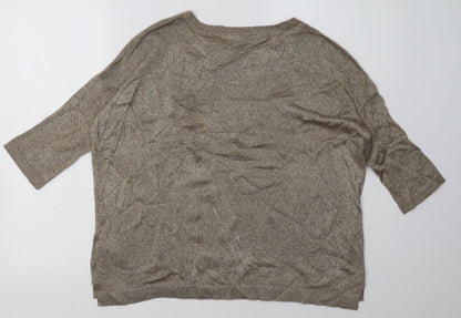 soaked  Womens Gold  Viscose Pullover Sweatshirt Size XS  Pullover