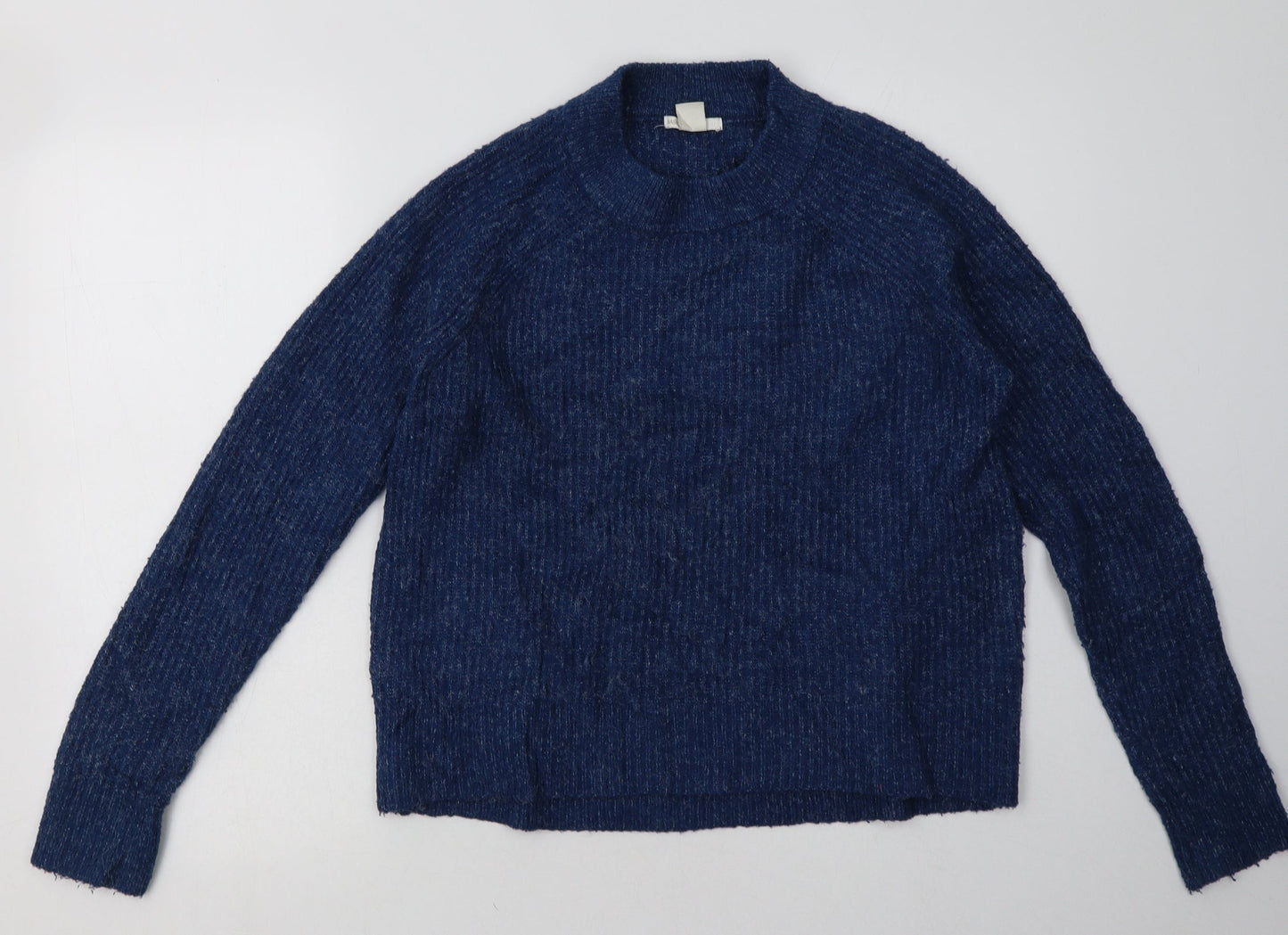 H&M Womens Blue  Acrylic Pullover Sweatshirt Size S  Pullover