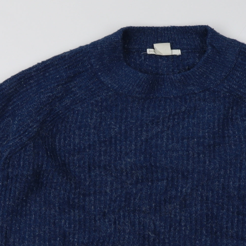 H&M Womens Blue  Acrylic Pullover Sweatshirt Size S  Pullover