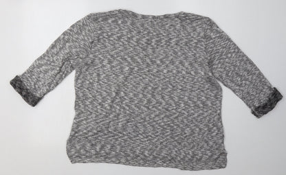 River Island Womens Grey  Polyester Pullover Sweatshirt Size 16  Pullover