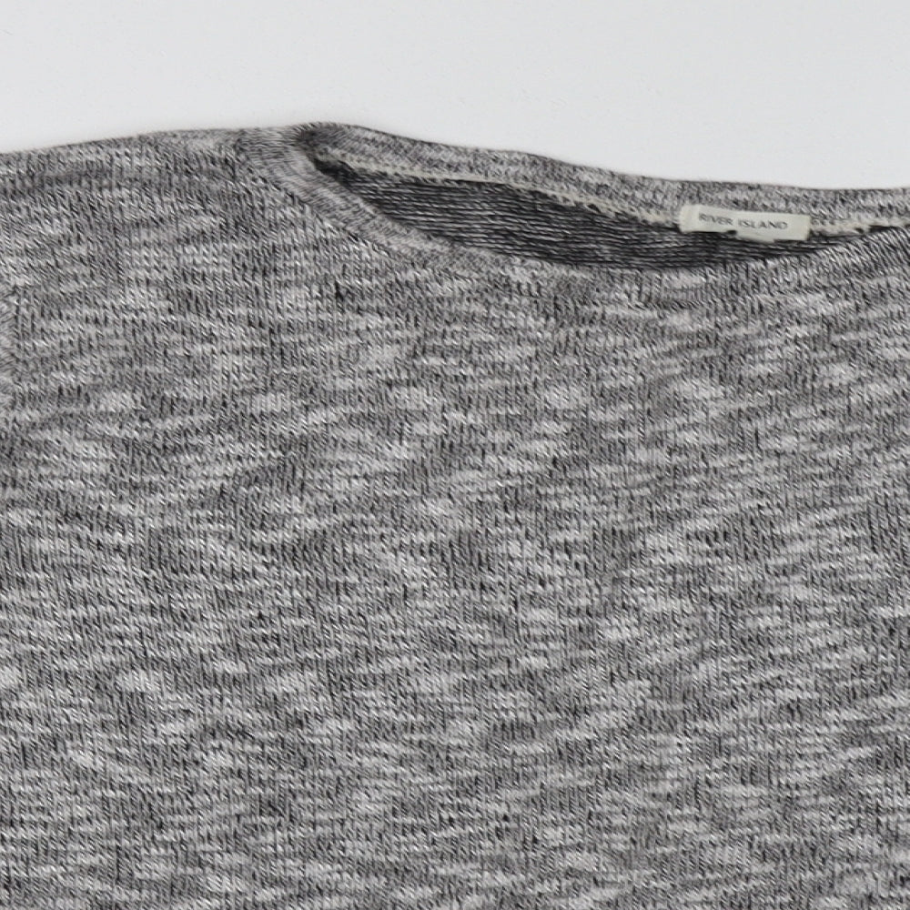 River Island Womens Grey  Polyester Pullover Sweatshirt Size 16  Pullover