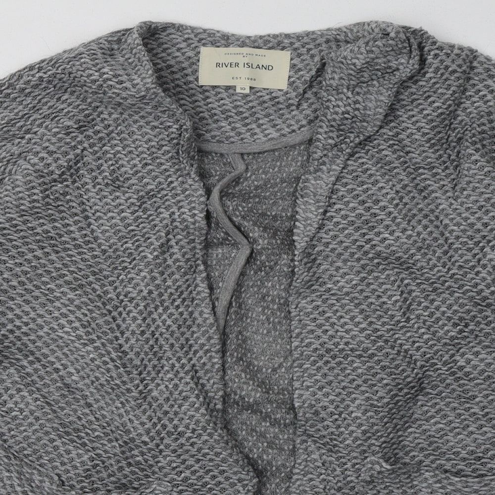Womens UK Size 10 River Island Grey Cardigan Jumper