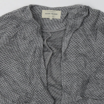 Womens UK Size 10 River Island Grey Cardigan Jumper