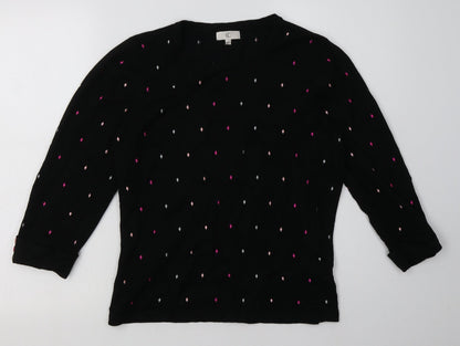 cc Womens Black Geometric Viscose Pullover Sweatshirt Size M  Pullover
