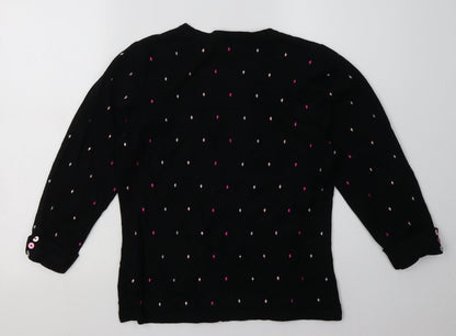 cc Womens Black Geometric Viscose Pullover Sweatshirt Size M  Pullover
