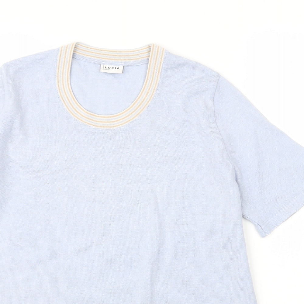 Womens UK Size 18 LUCIA Blue Basic Blouse