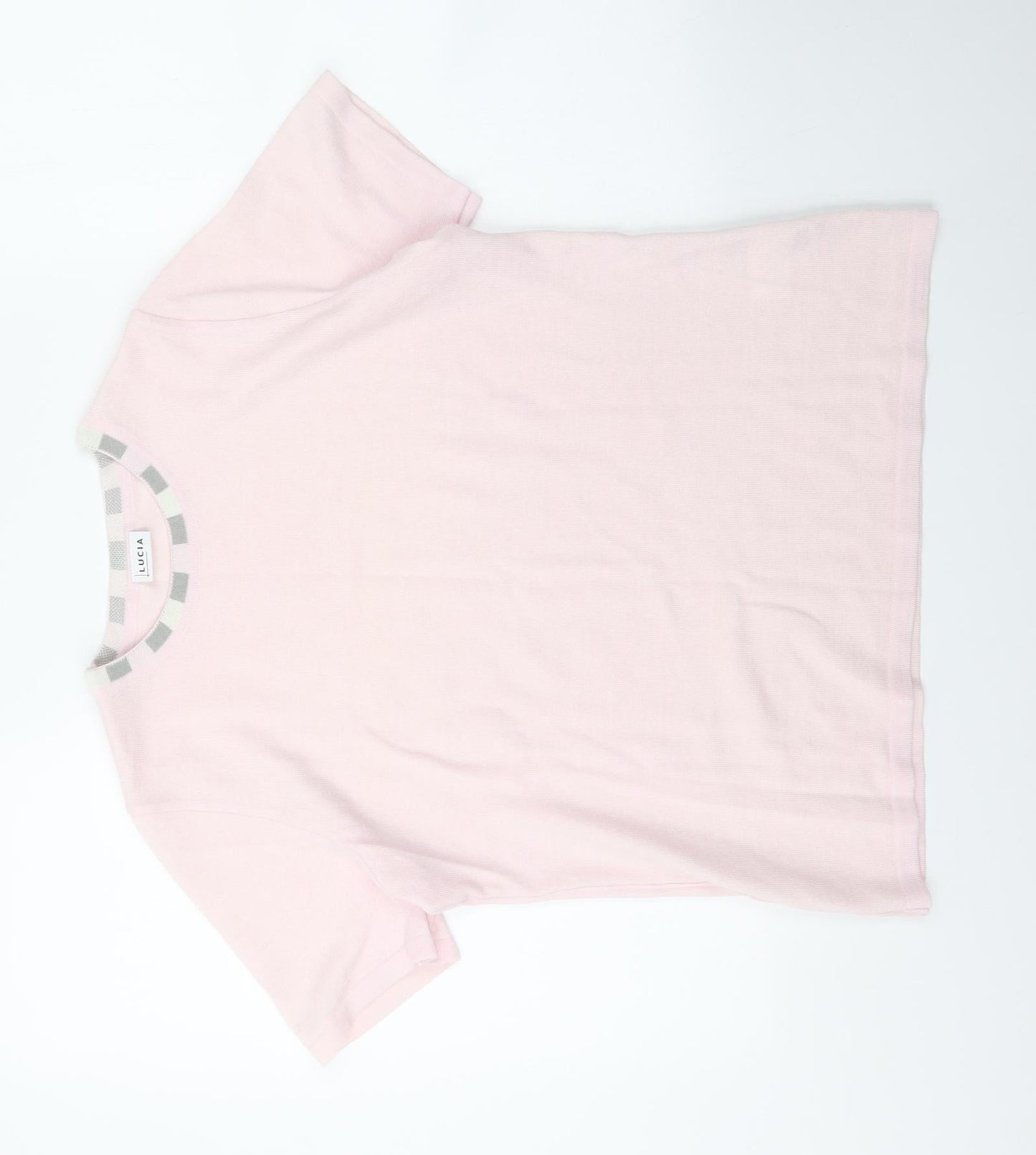Womens UK Size 18 LUCIA Pink Basic Blouse
