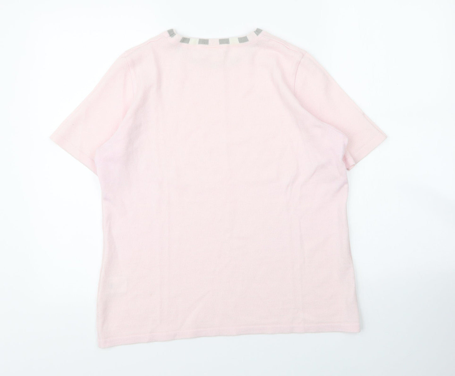 Womens UK Size 18 LUCIA Pink Basic Blouse