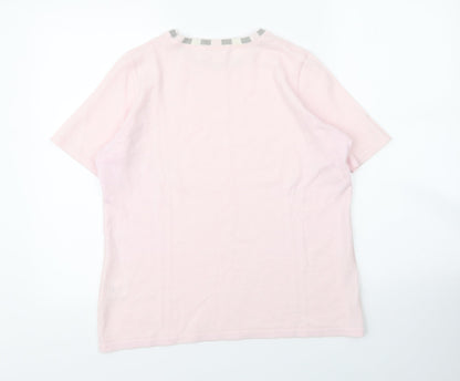 Womens UK Size 18 LUCIA Pink Basic Blouse
