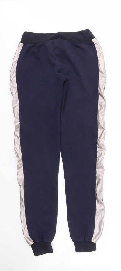 Preworn Boys Blue  Cotton Sweatpants Trousers Size M L25 in Regular Drawstring