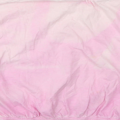 NEXT Girls Pink  Cotton Basic T-Shirt Size 6 Years Round Neck  - Tie Dye Pattern