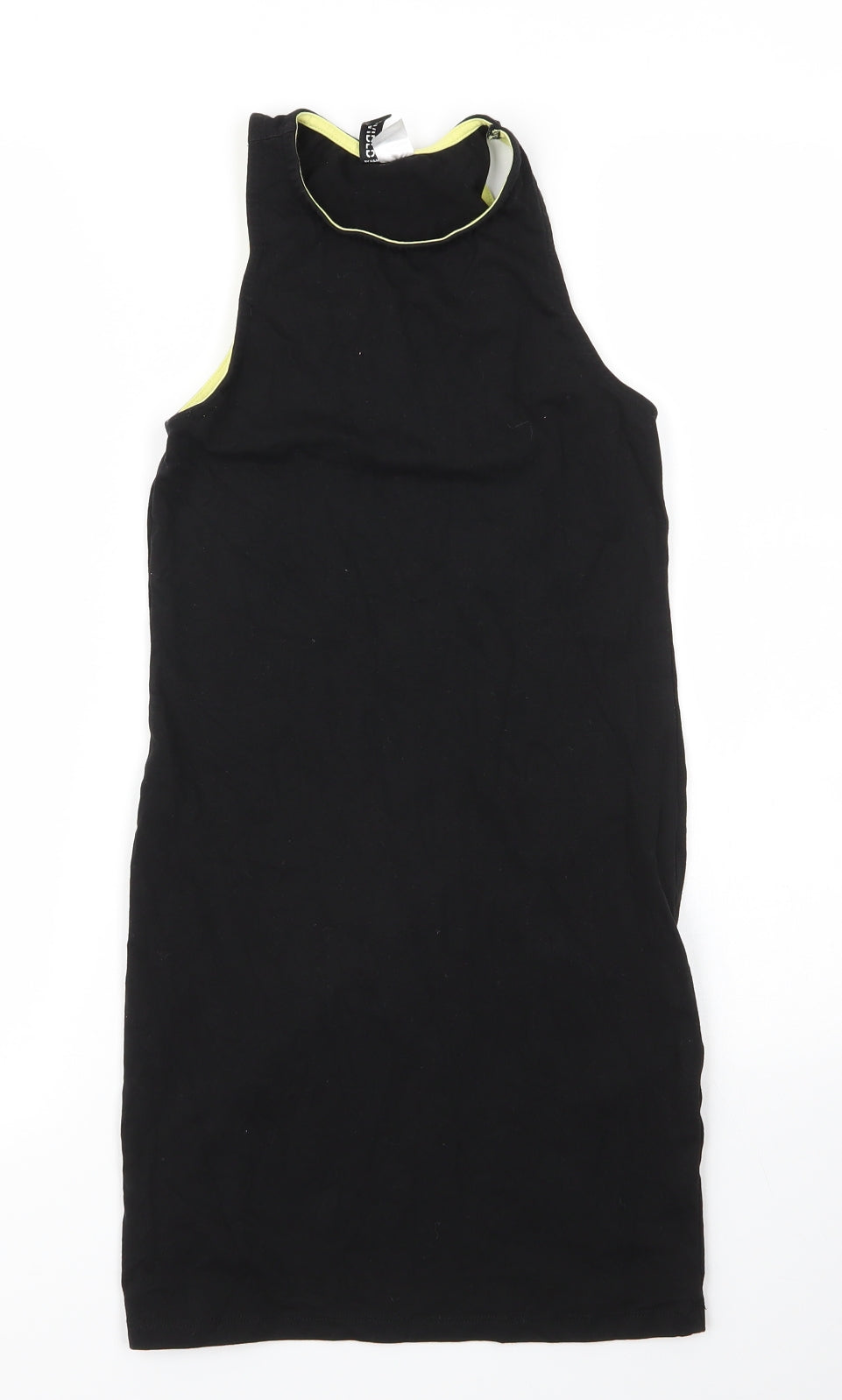 H&M Womens Black  Cotton Basic Tank Size 6 Round Neck