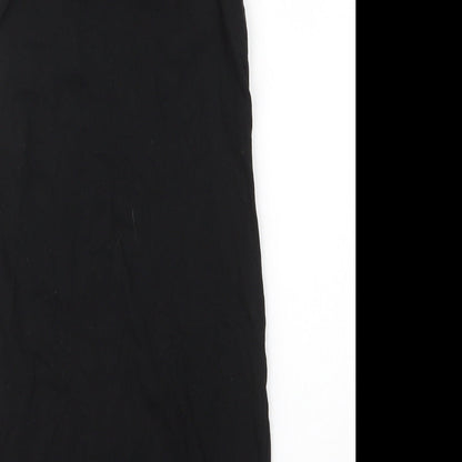 H&M Womens Black  Cotton Basic Tank Size 6 Round Neck