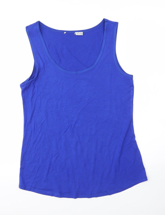 Womens UK Size M Oasis Blue Basic Blouse