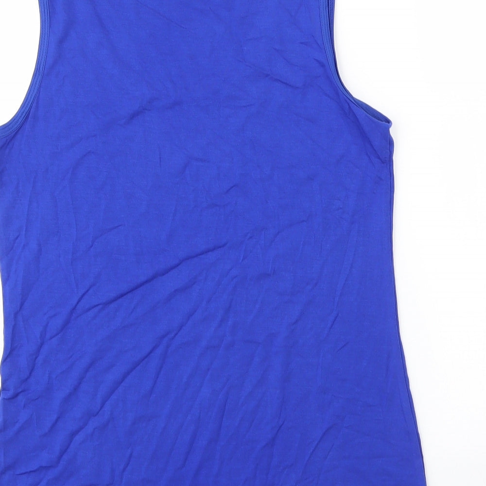 Womens UK Size M Oasis Blue Basic Blouse
