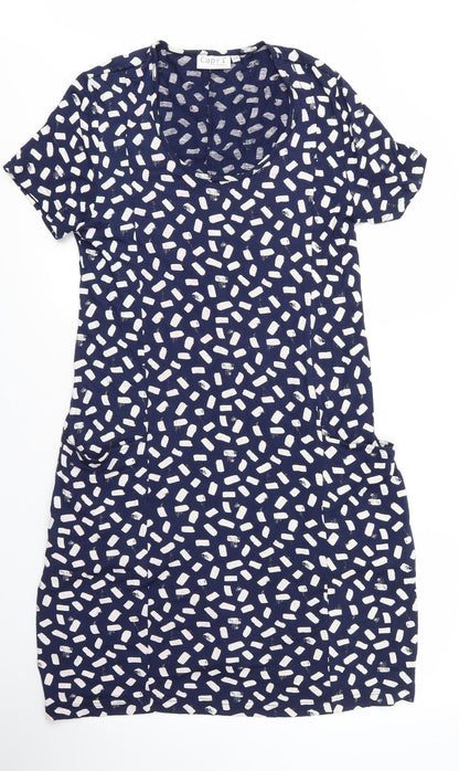 Capri Womens Blue  Viscose A-Line  Size S  Scoop Neck