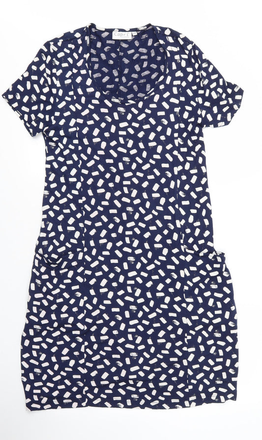Capri Womens Blue  Viscose A-Line  Size S  Scoop Neck