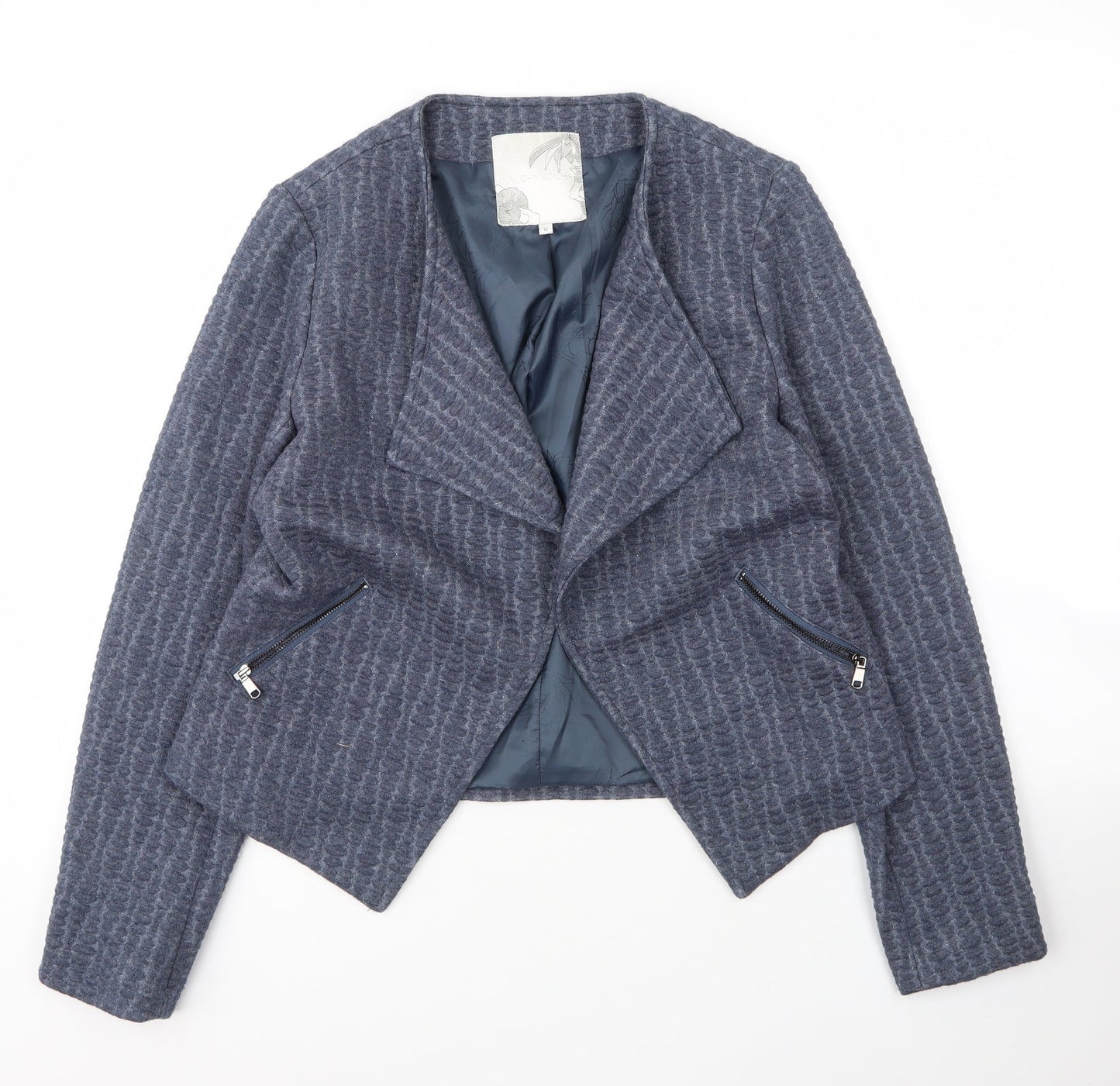 Debenhams Womens Blue  Polyester Jacket Blazer Size 12