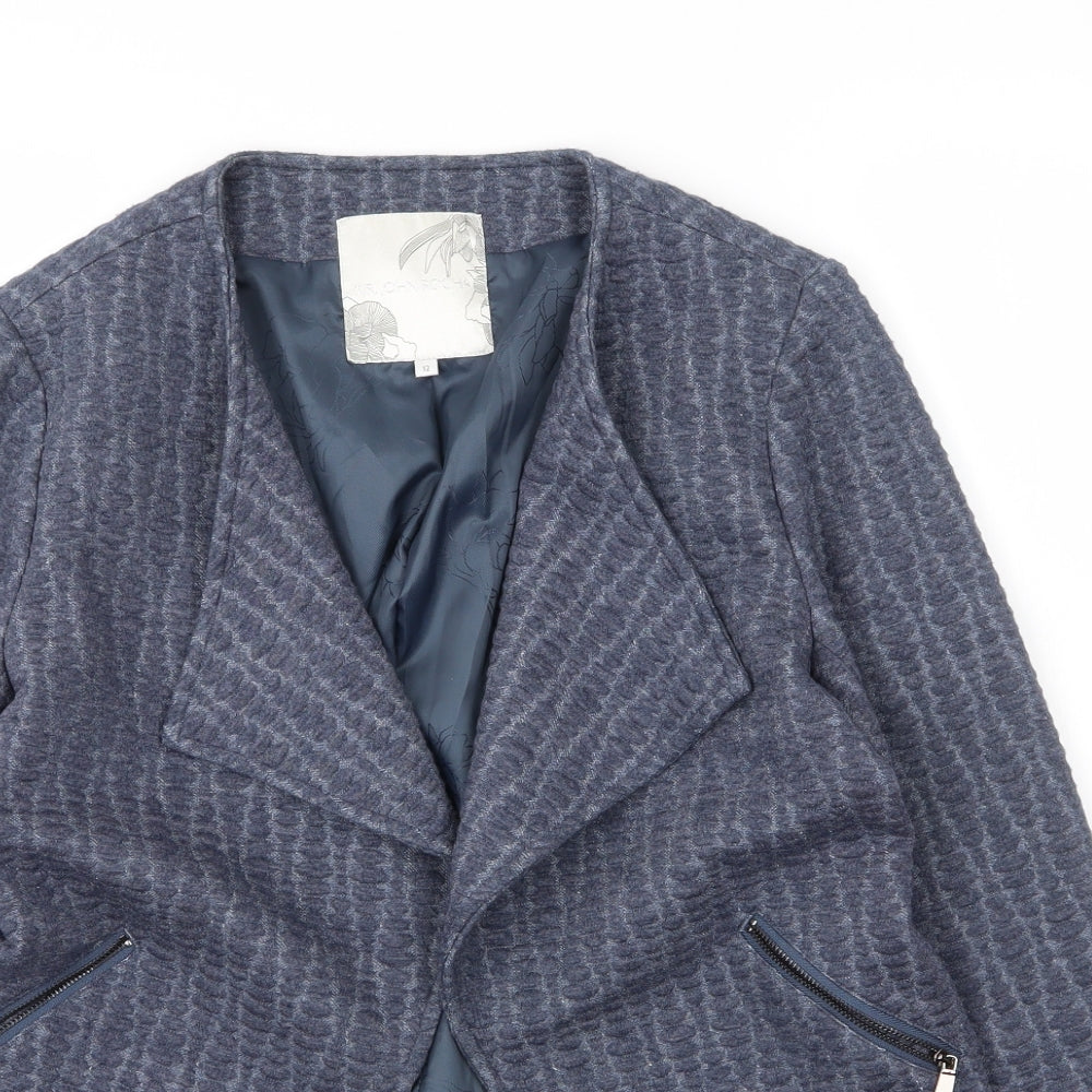 Debenhams Womens Blue  Polyester Jacket Blazer Size 12