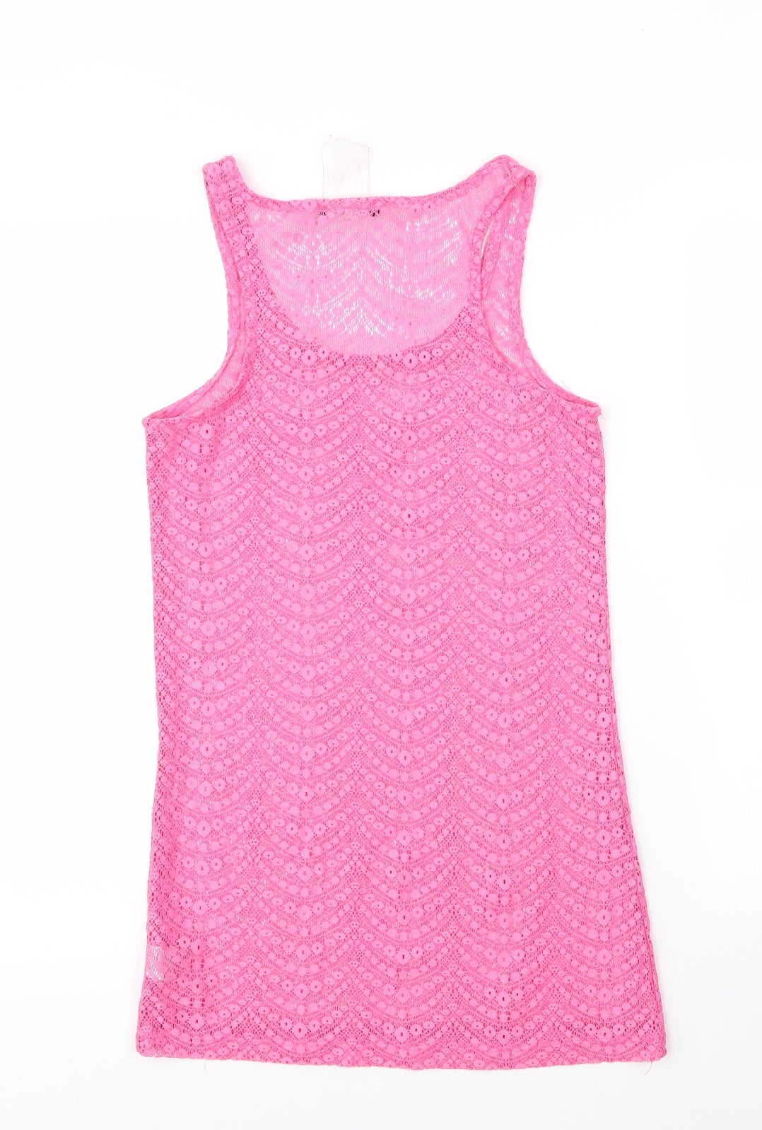 Primark Womens Pink  Polyester Basic Tank Size 10 Scoop Neck