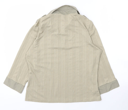 Papaya Womens Green  Cotton Basic Blouse Size 16 V-Neck