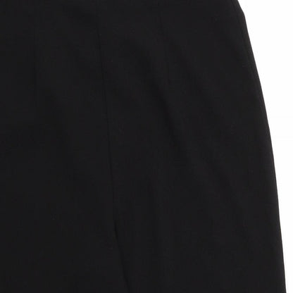 PRETTYLITTLETHING Womens Black  Polyester Capri Trousers Size 14 L22 in Regular Zip