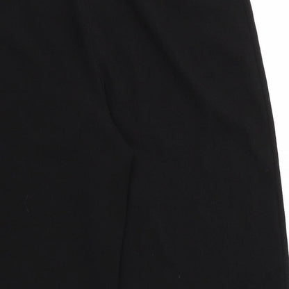 PRETTYLITTLETHING Womens Black  Polyester Capri Trousers Size 14 L22 in Regular Zip