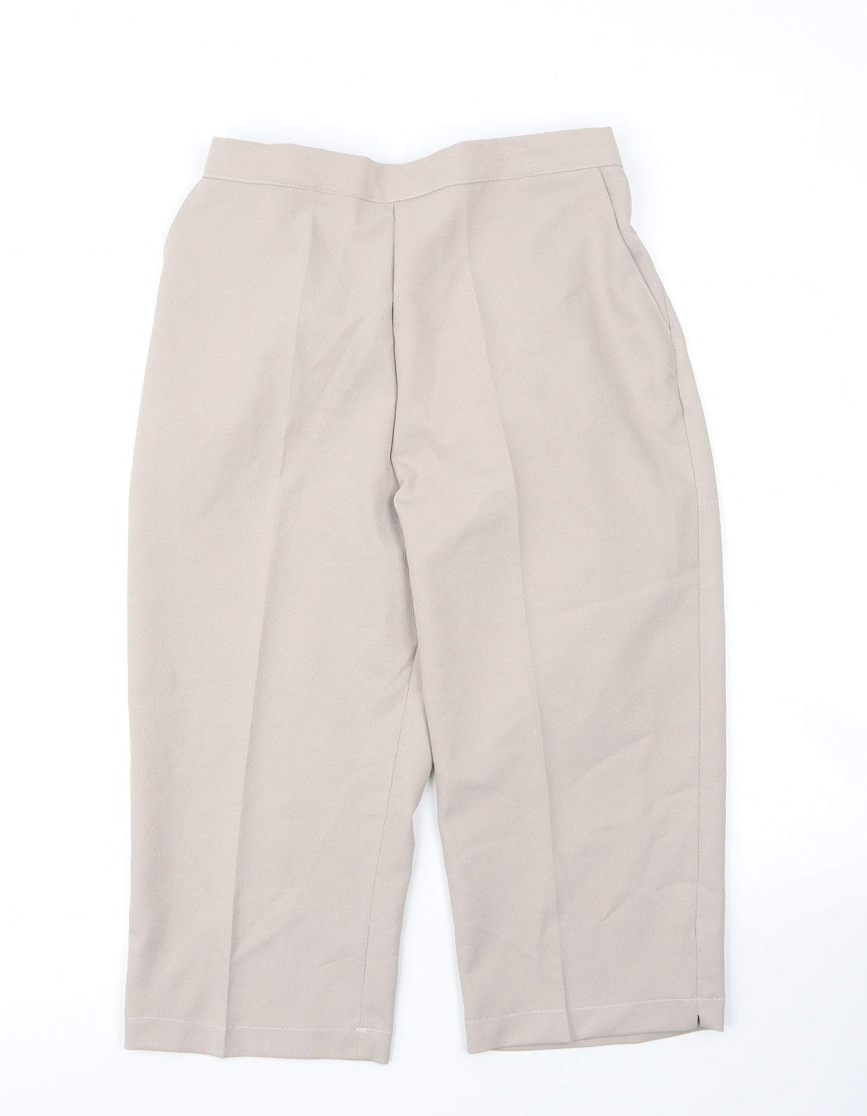 Womens UK Size 16 Preworn Regular Fit Capri Beige Trousers