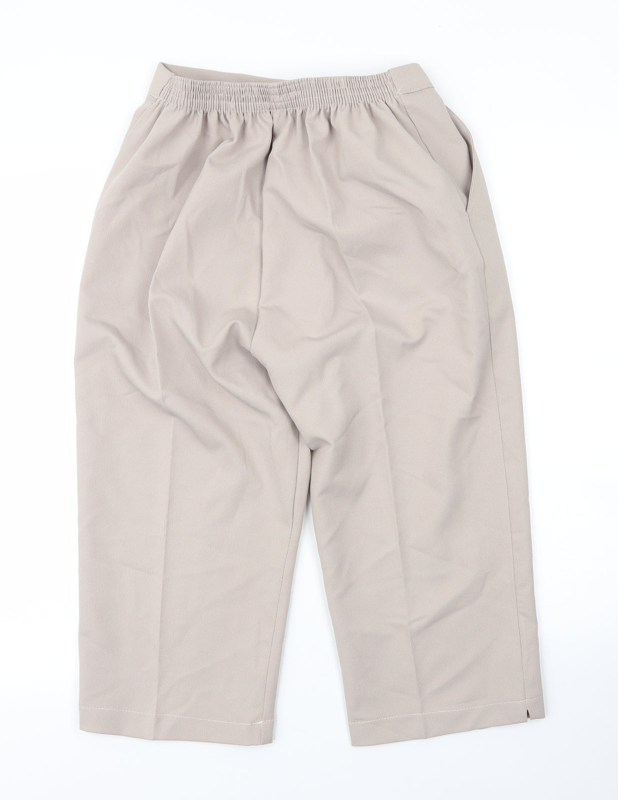 Womens UK Size 16 Preworn Regular Fit Capri Beige Trousers